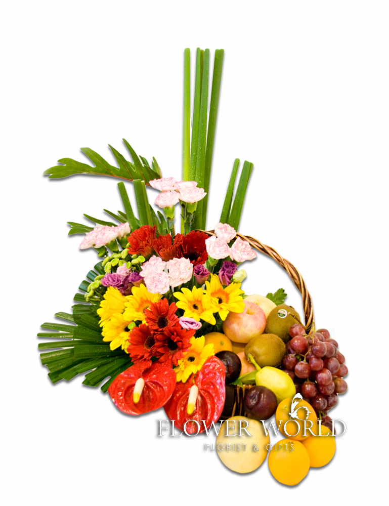 Fruit & Flower Basket Fruit Basket Flower Basket KL Delivery
