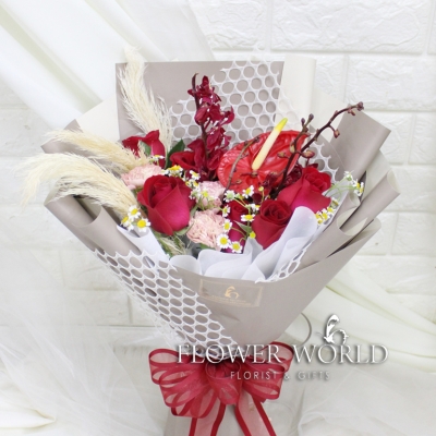 Roses, Anthurium and Carnations