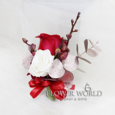 Rose and Eustoma Pinned Corsage