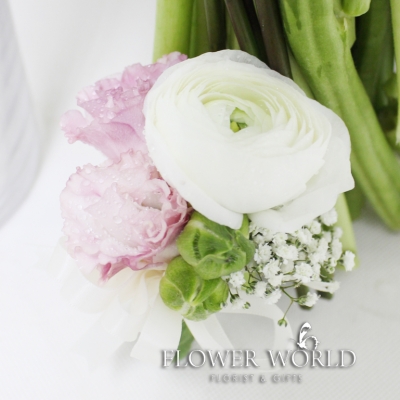 Ranunculus and Eustoma Pinned Corsage