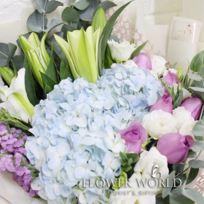 Hydrangea and Lily Bouquet