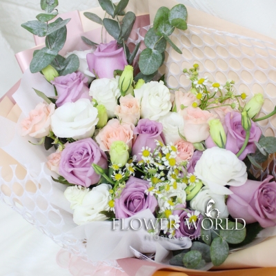 Roses and Eustomas