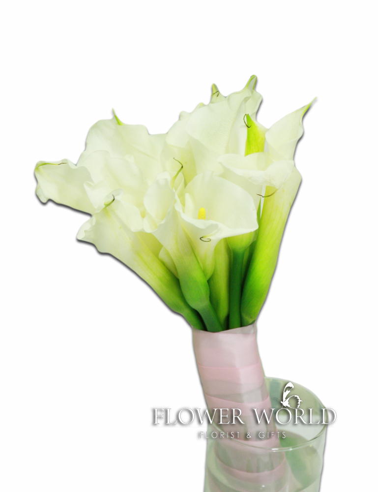 White Calla Lily Calla Lily Bridal Bouquet Round Calla Lily Bouquet
