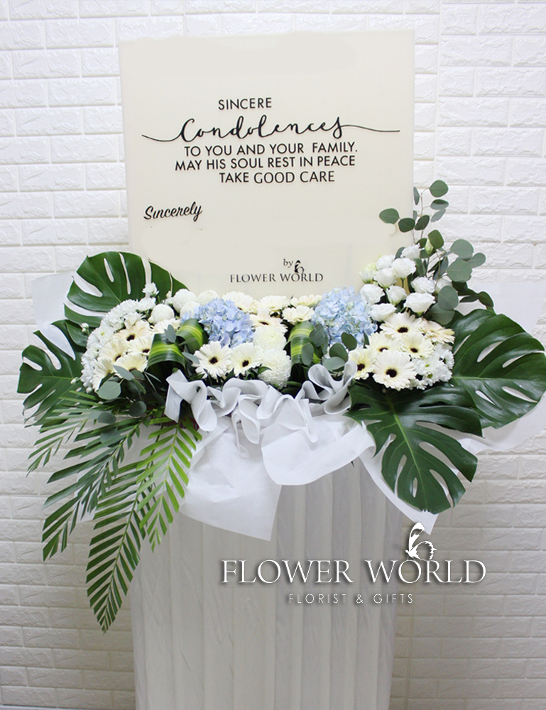Condolence wreath stand