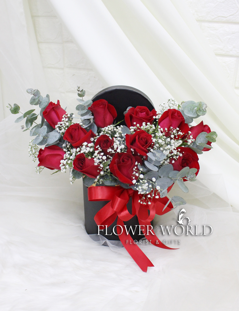 Red Rose Flower Box