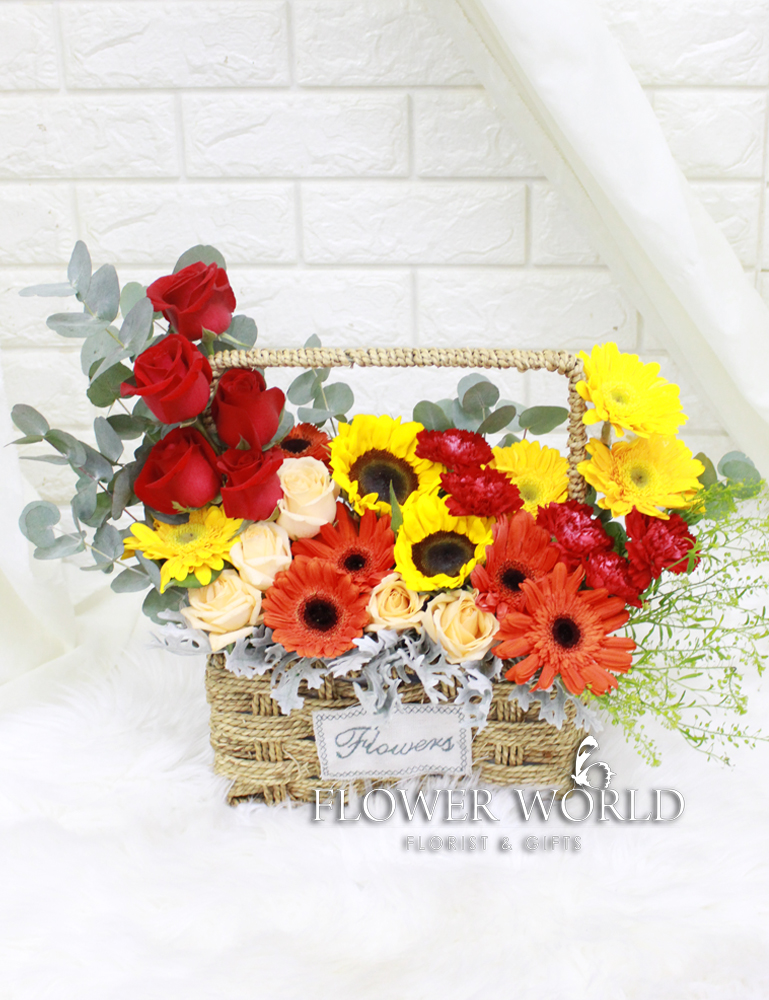 Roses and Sunflower bouquet