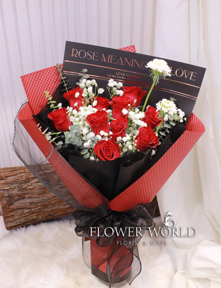 Rose and Baby's Breath Bouquet