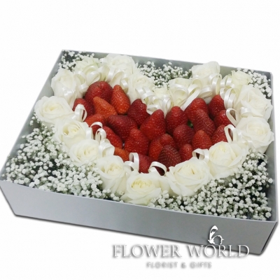 Roses and Strawberries Flower Box