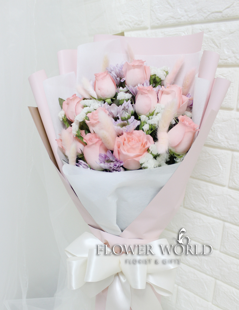 Pastel Bouquet Roses Gifts with Delivery Online Florist Subang