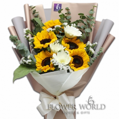 Sunflower and Daisy Bouquet