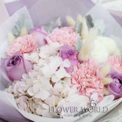 Hydrangea, Rose and Carnation Bouquet