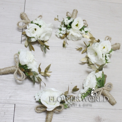 Double Eustoma Pinned Corsage